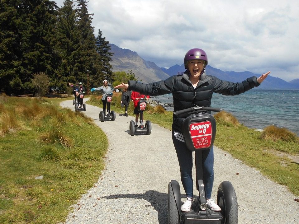Fly Girl on a Segway in Queenstown.